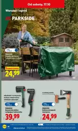 Lidl gazetka Strona 50: Siekiera Parkside €24,99, Plandeka uniwersalna 3x4 m Parkside €24,99