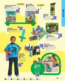 Bol.com folder | Het Grote Speelgoedboek Pagina 223: Minecraft Drinkfles, Minecraft Spicewood Figuur
