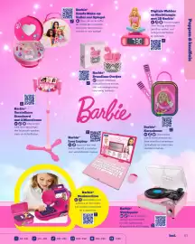Bol.com folder | Het Grote Speelgoedboek Pagina 83: Barbie Digitale Wekker en Nachtlampje met 3D Barbie, Barbie Vinylspeler