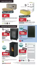 Catalogue Bricomarché page 2: LE MARQUIER PLAQUE MURALE UNIE €135,90, Pegaso POÊLE À PELLETS ÉTANCHE VERA 7 T2 €890,00