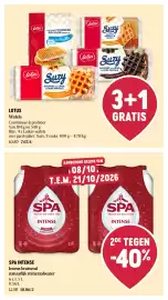 Delhaize folder week 41 Pagina 37: Spa intense €10,06, Lotus Wafels €7,65