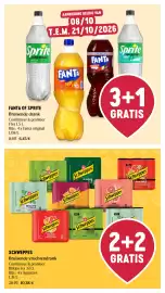 Delhaize folder week 41 Pagina 38: Schweppes Bruisende vruchtendrank €10,38, Fanta of Sprite €6,45