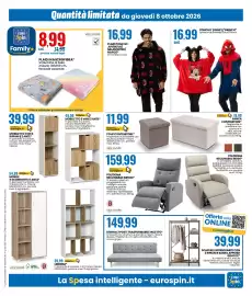 Volantino Eurospin Pagina 17: Plaid in microfibra €8,99, Plaid poncho Juventus/Milan/Inter/Napoli* €16,99