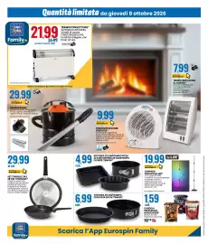 Volantino Eurospin Pagina 18: Lampada pieghevole LED* Stars Light €19,99, Candela profumata in bicchiere €1,59