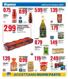 Volantino Eurospin Pagina 4: Passata di pomodorini datterini €0,99, Taralli con olio extravergine d'oliva Tre Mulini €0,99