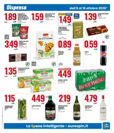 Volantino Eurospin Pagina 5: Croissant con crema al pistacchio Dolcerando €1,49, Birra Lager Best Bräu €4,49