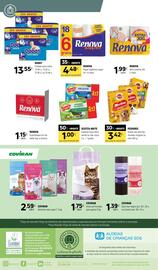 Folheto Coviran Página 20: Scotch-brite esponja loiça fibra verde ou não risca €1,00, Renova papel higiênico super €4,48