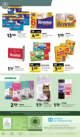 Folheto Coviran Página 20: Scotch-brite esponja loiça fibra verde ou não risca €1,00, Renova papel higiênico super €4,48
