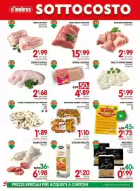 Volantino D'Ambros Pagina 2: Pasticceria Sorrisi e Ventagli €1,10, Bonroll con speck Aia €4,89