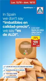 Folleto ALDI semana 42 Página 12: Pleno Sabor queso de oveja añejo fuerte €2,99