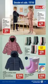 Folleto ALDI semana 42 Página 25: Botas de agua LED €12,99, L&D calcetines largos infantiles €3,99