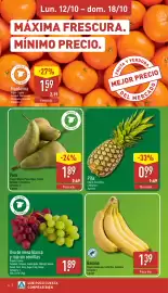 Folleto ALDI semana 42 Página 4: Piña €0,99, Banana €1,39
