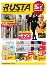 Rusta kundeavis uke 41 Side 1: Halloweenponcho, barn €49,90, Garn Ellen €5,00