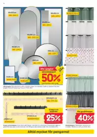 Rusta reklamblad vecka 41 Sida 6: Alla speglar €249,00, Alla gardinkappor €47,90