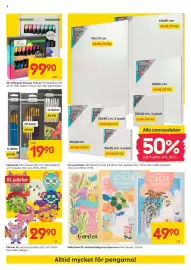 Rusta reklamblad vecka 41 Sida 8: Nassau Akrylfärgset €99,90, Alla canvasdukar €24,90