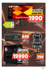 Power reklamblad vecka 41 Sida 21: Cepter stationär dator €19.990,00, Power Gamingstol €799,00