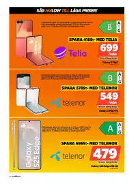 Power reklamblad vecka 41 Sida 24: Telenor galaxy z flip7 fe €549,00, Telenor Galaxy S25 Edge 256 GB €479,00