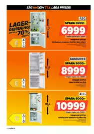 Power reklamblad vecka 41 Sida 34: Samsung inbyggd kyl/frys €8.999,00, AEG integrerad kyl/frys €10.999,00