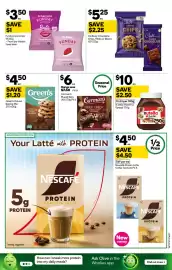 Woolworths catalogue week 41 Page 35: Nutella Hazelnut Spread €10,00, Nescafe Protein Latte Coffee Sachets €4,50