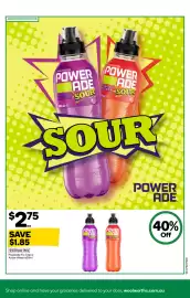 Woolworths catalogue week 41 Page 39: Powerade Flo Cap or Active Water €2,75