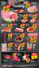 Albert leták týden 41 Strana 18: Česká chuť šunka nejvyšší jakosti €24,90, Kostelecké uzeniny Poctivé vídeňské párky €53,90