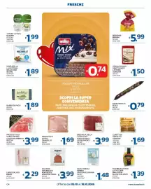 Volantino Ok Market Pagina 4: Bresaola della Valtellina Punta d'Anca IGP Rigamonti €3,99, Lardo salato Brizio €2,29