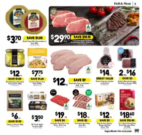 Drakes catalogue week 41 Page 5: Australian Pork Leg Steaks €12,00, South Cape Mini Camembert or Brie €3,70