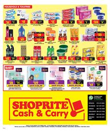 Shoprite catalogue Page 4: ALBEX THICK BLEACH €155,00, JOHNSON'S BABY JELLY €49,00