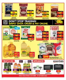 Shoprite catalogue Page 2: CLASS 1 GOLDEN DELICIOUS APPLES 2x1kg bag €30,00, Xssentials Mini Oven 24ℓ €799,00