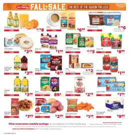 Family Fresh Market weekly ad Page 4: Our Family tomato juice €2,79, Our Family pasta sauce €1,59
