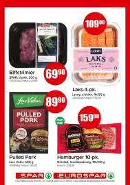 Spar kundeavis uke 41 Side 6: Biffstrimler €69,90, Laks 4-pk €109,00