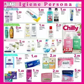 Volantino Irys Pagina 4: Tempo Fazzoletti €1,49, Dove Saponetta €2,19