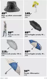 Biltema kundeavis Side 16: Sammenleggbbar paraply €69,90, Regnsett €59,90