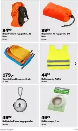 Biltema kundeavis Side 17: Regntrekk til ryggsekk €99,90, Refleksvest, XXXS €44,90