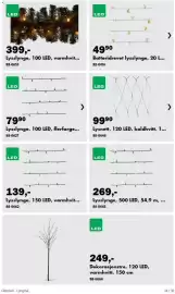 Biltema kundeavis Side 24: Lysslynge, 100 LED, flerfarge... €79,90, Lysnett, 120 LED, kaldhvitt €99,90