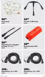 Biltema kundeavis Side 25: Taulys slynge €99,90, Beskyttelsesboks IP44 €39,90