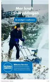 Biltema kundeavis Side 2: 田田 Mer kraft i snøryddingen Se utvalget i snøfresere BILTEMA SERVICE Biltema Service