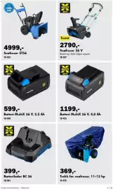 Biltema kundeavis Side 4: Snøfreser ST56 €4.999,00, Batteri MultiX 36 V, 2,5 Ah €599,00