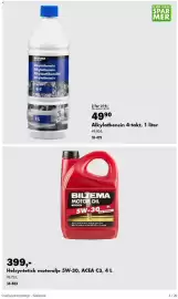 Biltema kundeavis Side 5: Biltema motorolje €399,00, Biltema Alkylatbensin 4-takt €49,90