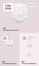 Nille kundeavis Side 5: Studio Drikkeglass 370ml Klar €129,90, Studio Hvitvin/Champagnegl €39,90