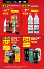 Biedronka gazetka tydzień 41 Strona 8: PONIEDZIAŁEK - SOBOTA 5.10-10.10 PRZY ZAKUPIE 3 Napój gazowany, 1,75 I: PRZY ZAKUPIE