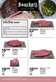 Catalogue Monop' page 19: Bourguignon à mijoter €16,90, Faux-filet €22,90