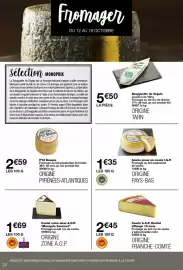 Catalogue Monop' page 24: ISTARA P'tit Basque €2,59, Royal Hollandia Gouda jeune au cumin €1,35