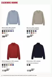 Catalogue Monop' page 4: Pull col rond en 100% cachemire €99,00, Pull col roulé en 100% cachemire €119,00