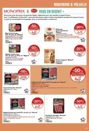 Catalogue Monop' page 47: Charal Steaks Hachés €8,87, Socopa Saucisses d'échine €3,28