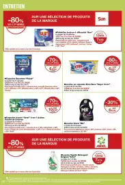 Catalogue Monop' page 56: Ariel Capsules lessive 4-en-1 Active+ €10,33, Mir Lessive black €6,36