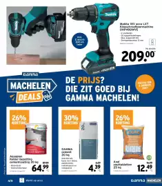 GAMMA folder Pagina 4: Aquaplan kelder-bezetting cementcoating €64,99, Gamma cement €4,39