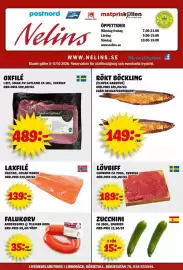 Nelins reklamblad vecka 41 Sida 1: Lövbiff €189,00, Oxfile €489,00