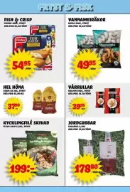 Nelins reklamblad vecka 41 Sida 11: Cekin hel höna €37,90, Daloon vårrullar €39,95