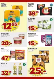 Nelins reklamblad vecka 41 Sida 16: Banderos tortilla €12,95, Grandiosa pizza €47,95
